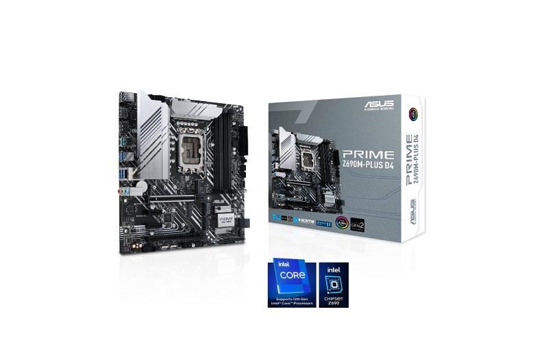 ASUS MOTHERBOARD 690 (PRIME Z690M PLUS D4) (FOR INTEL)